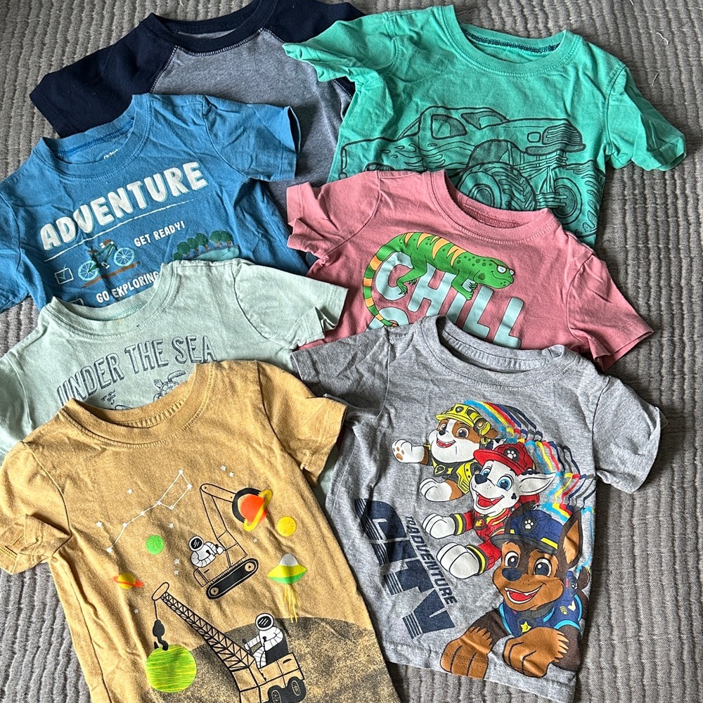 Kids Short Sleeve Tees bundle - featuring paw patrol, vehicles, adventure
